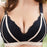 Lace  button nursing bra