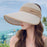 Cloud Sense Ice Silk Widened Brim Face Cover Sun-proof Topless Hat